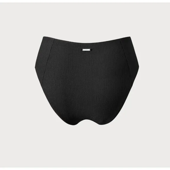 Berlook Black Two Piece Swimsuit Bikini Size Large Moderate Bottoms NEW W Bag